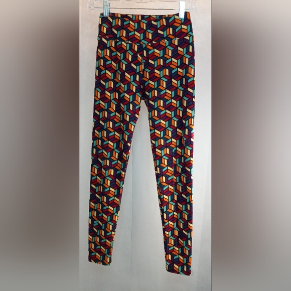 One Size LuLaRoe OS Leggings Geometric Colorful Buttery Soft - Picture 2 of 7